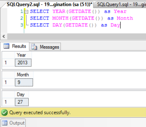 Get Year Month Day in MS SQL