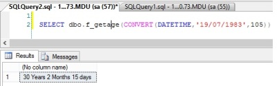 Calculate User Age in SQL
